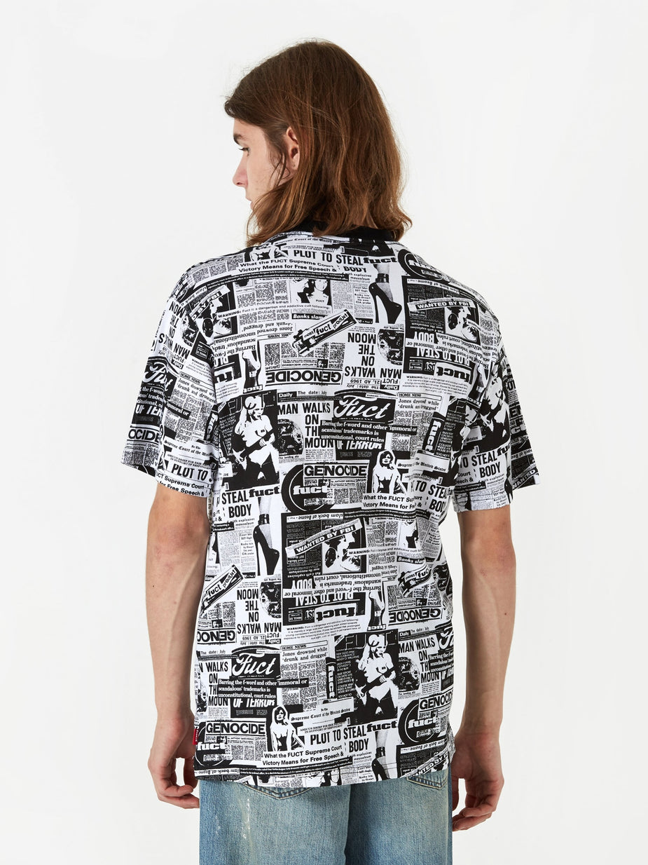 Fuct Fuct Headlines Shortsleeve T-Shirt - Black - Black