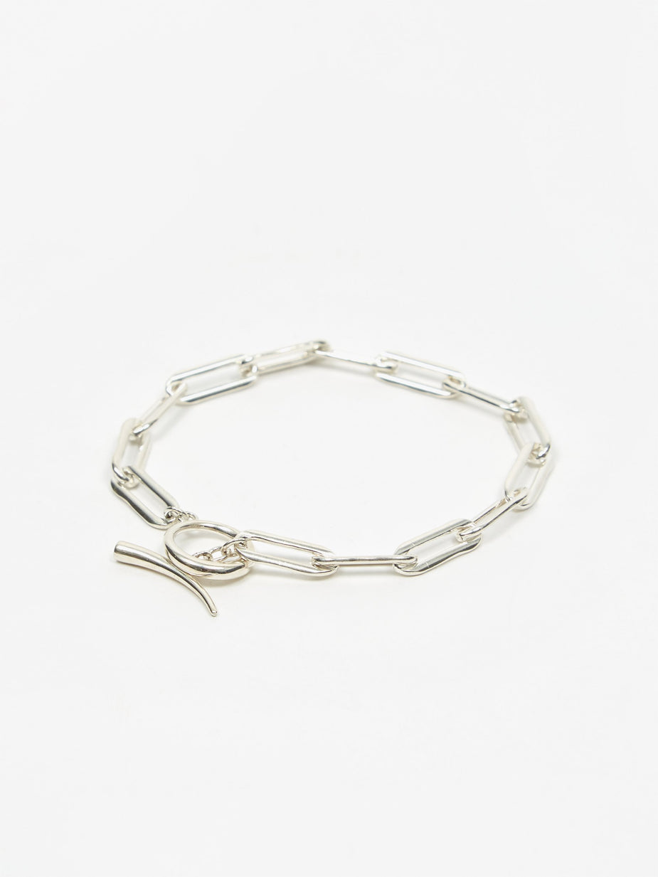 Gabriela Artigas Gabriela Artigas Rectangle Link Bracelet With Tusk Clasp - Silver - Silver