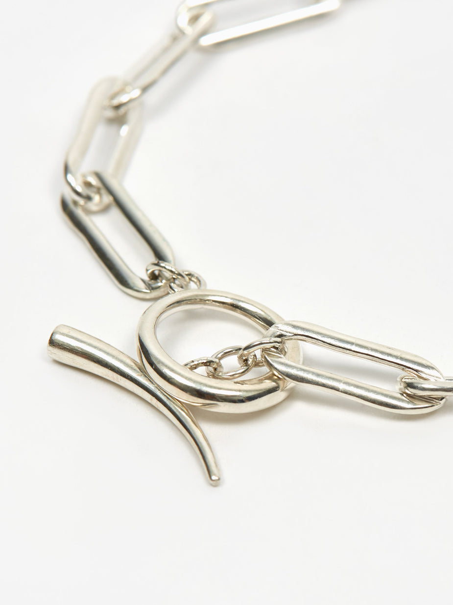 Gabriela Artigas Gabriela Artigas Rectangle Link Bracelet With Tusk Clasp - Silver - Silver