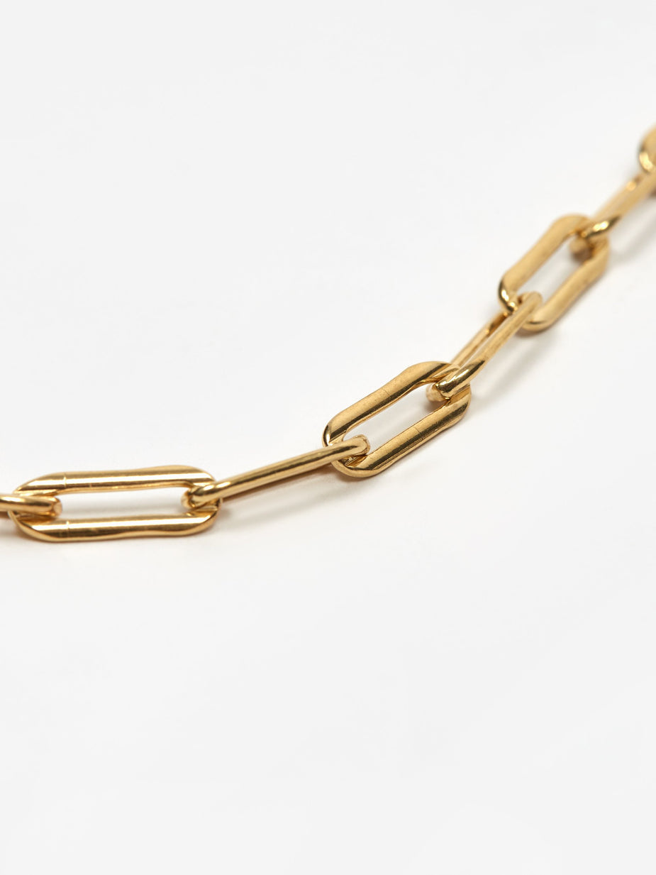 Gabriela Artigas Gabriela Artigas Rectangular Link Chain Necklace With Tusk Clasp - Gold Filled - Gold