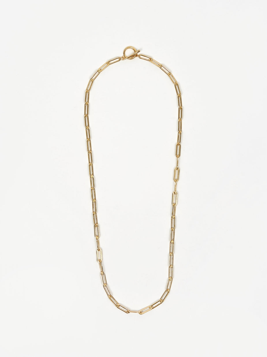 Gabriela Artigas Gabriela Artigas Rectangular Link Chain Necklace With Tusk Clasp - Gold Filled - Gold