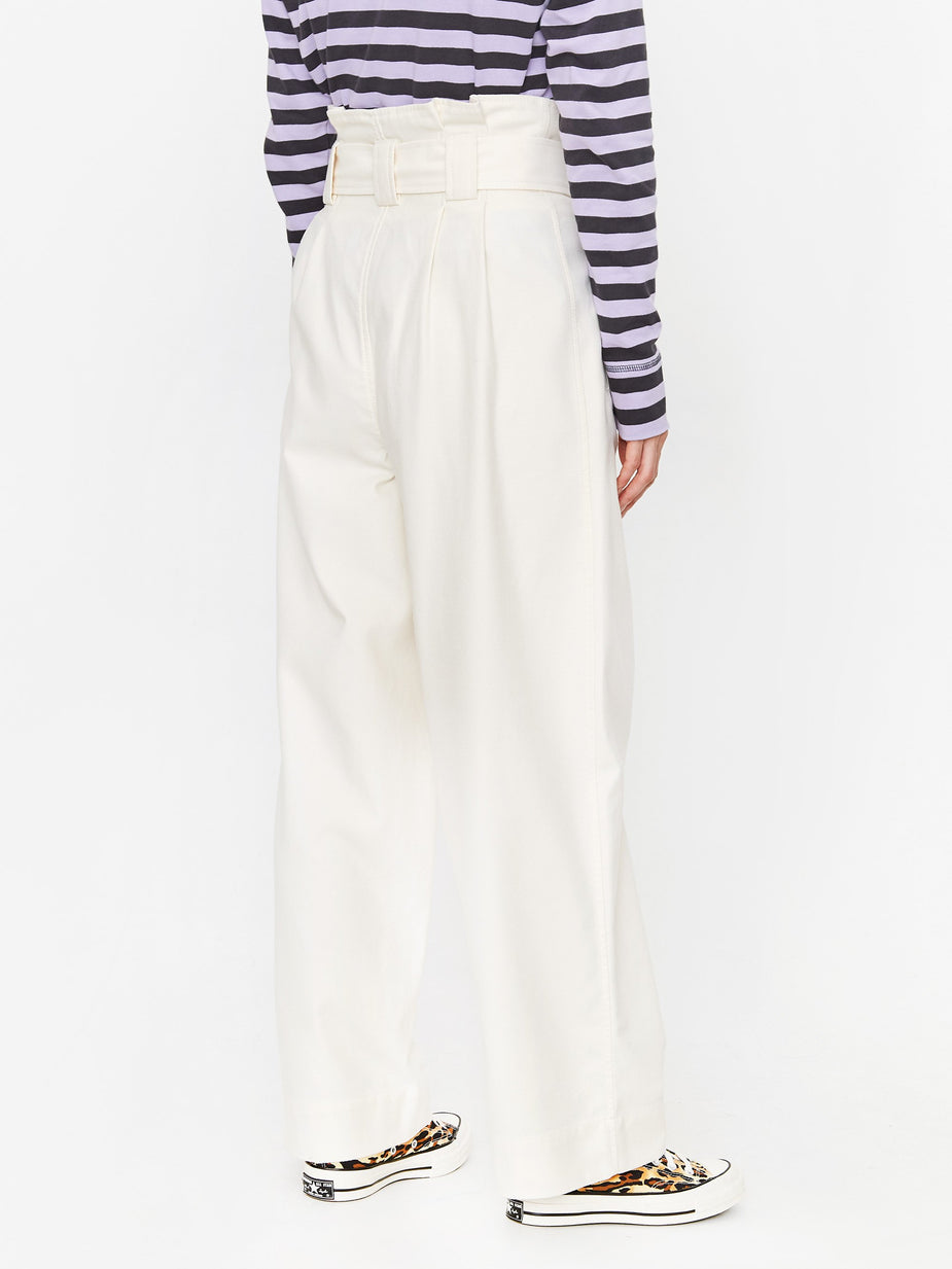 Ganni Ganni Chino Trouser - Egret - Other