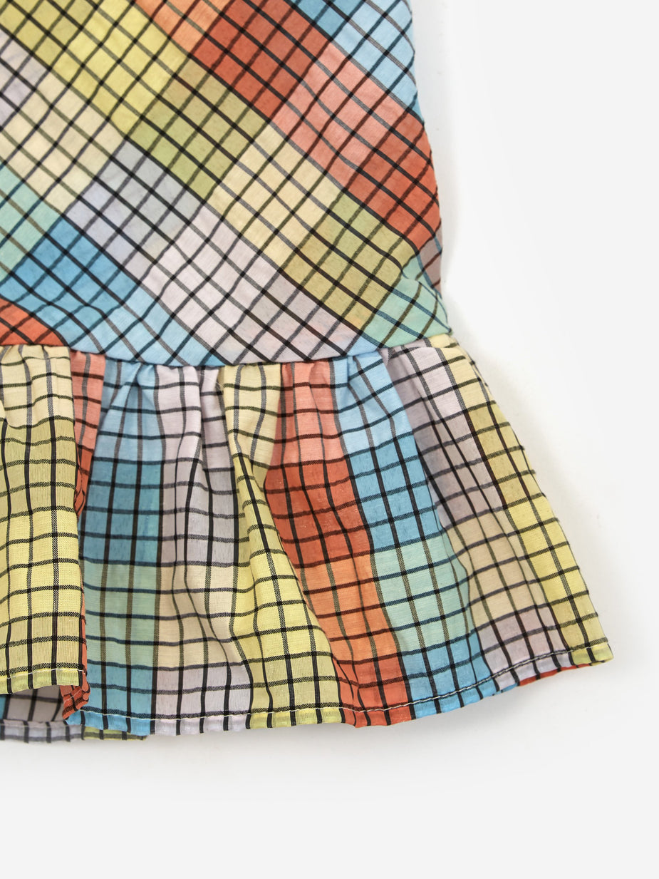 Ganni Ganni Cotton Seersucker Check Dress - Multicolour - Multi