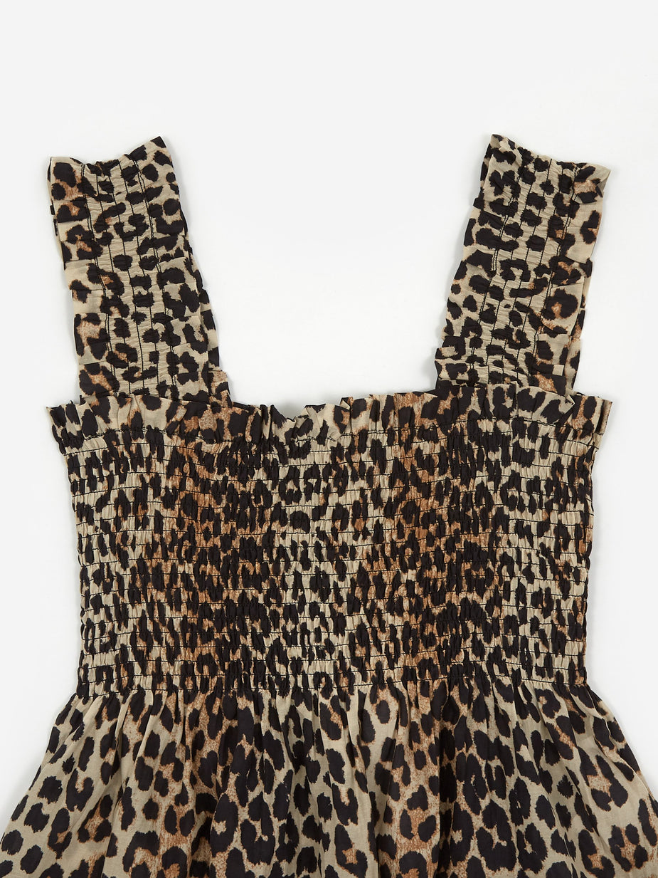 Ganni Ganni Cotton Silk Top - Leopard - Animal Print