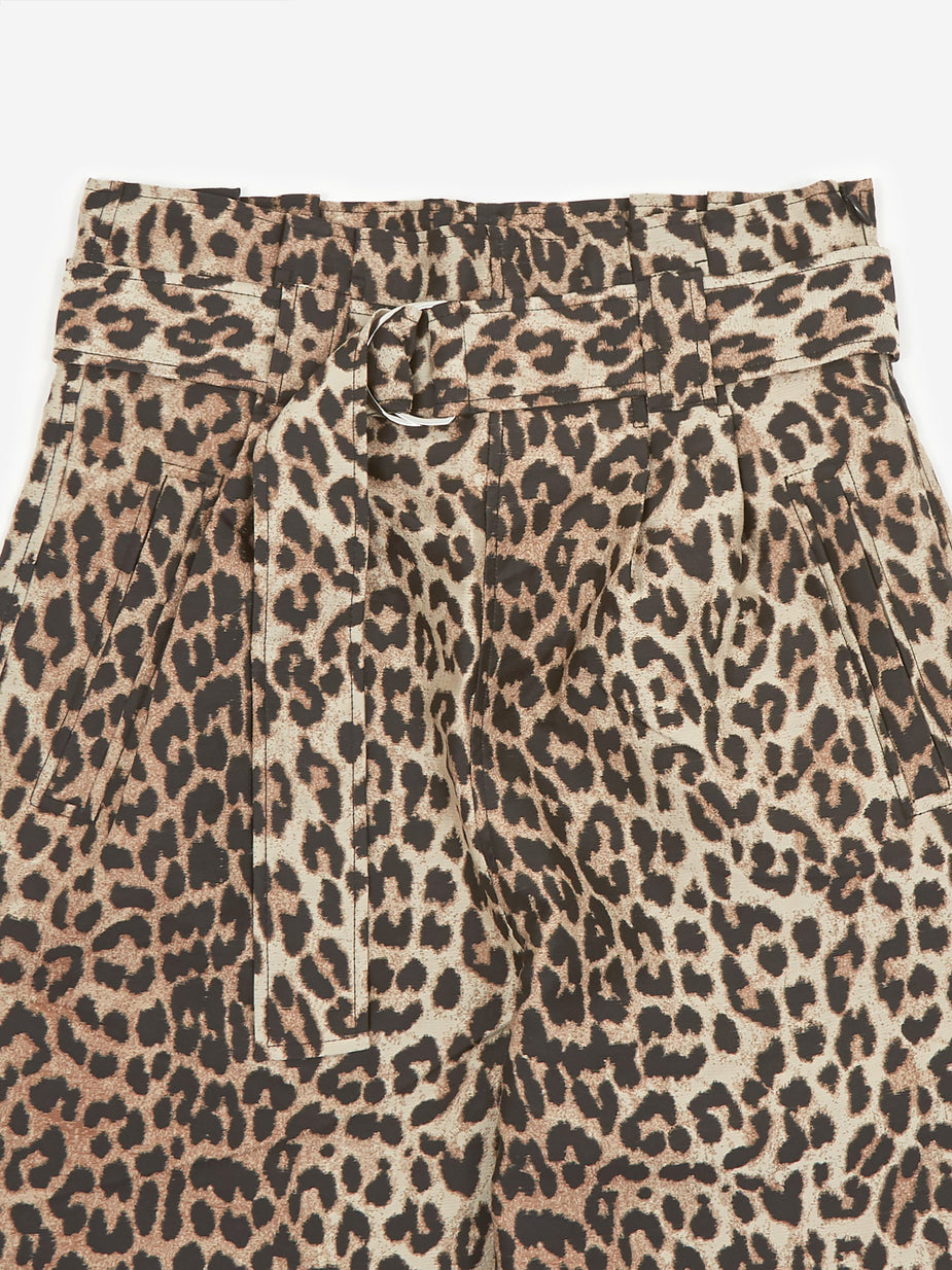 Ganni Ganni Crispy Jacquard Trouser - Phantom - Animal Print