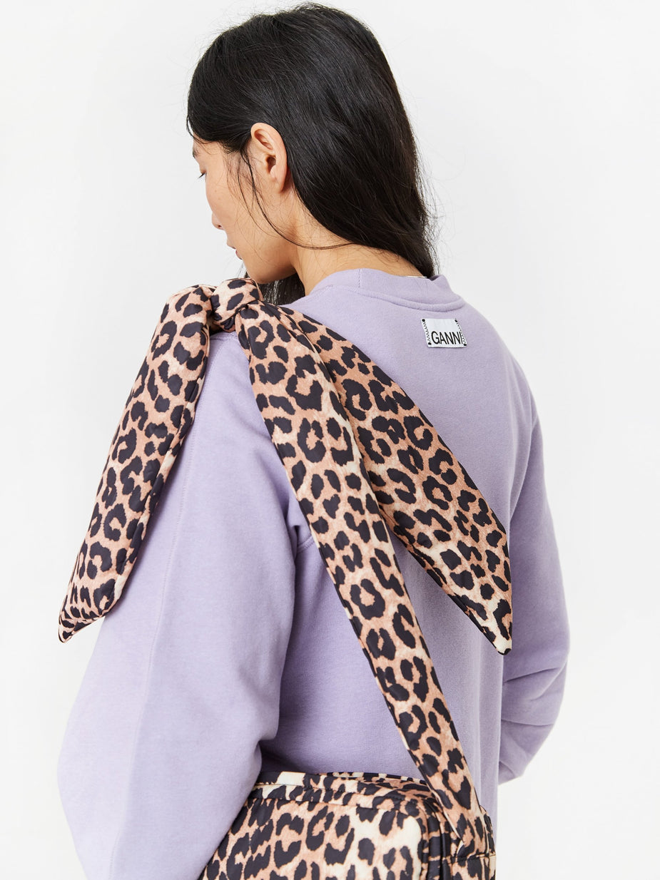Ganni Ganni Padded Tech Fabric Crossbody Bag - Leopard - Animal Print
