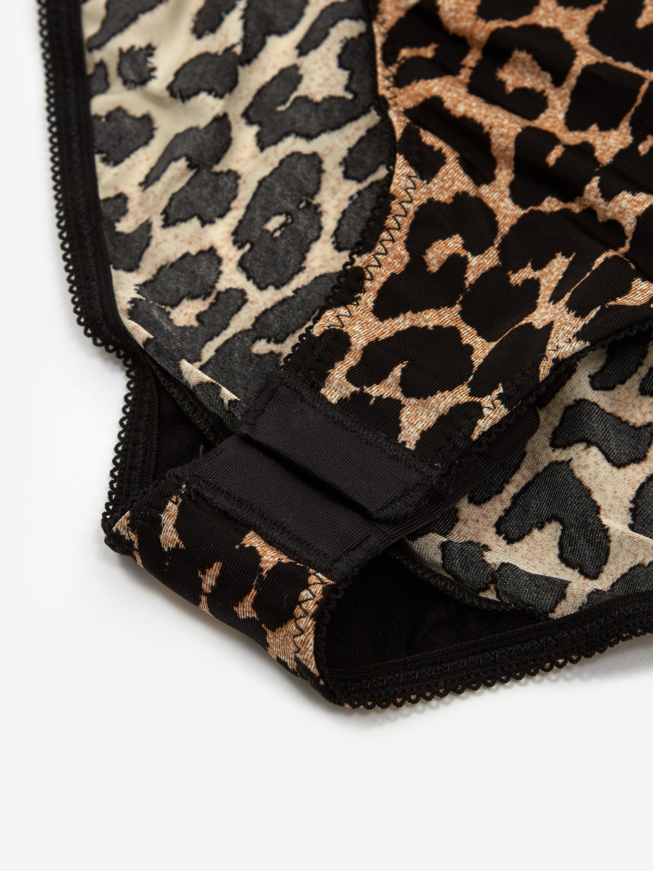 Ganni Ganni Rayon Bodysuit - Leopard - Animal Print
