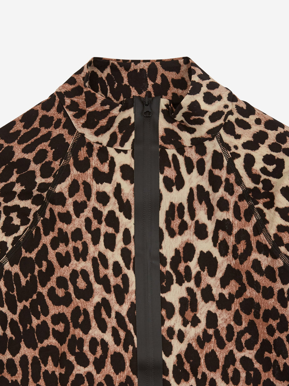 Ganni Ganni Recycled Crisp Swim Top - Leopard - Animal Print