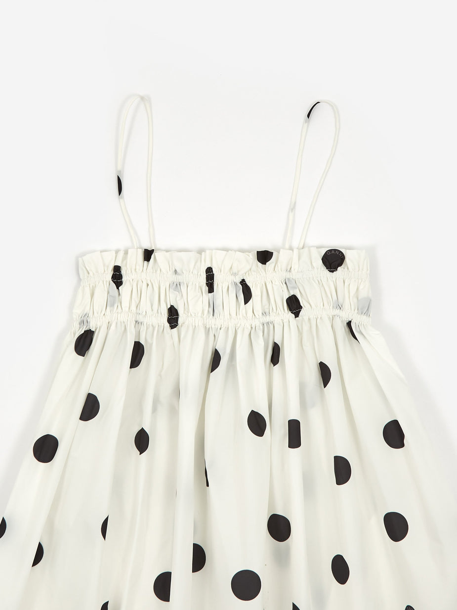 Ganni Ganni Recycled Polyester Dress - Egret - White