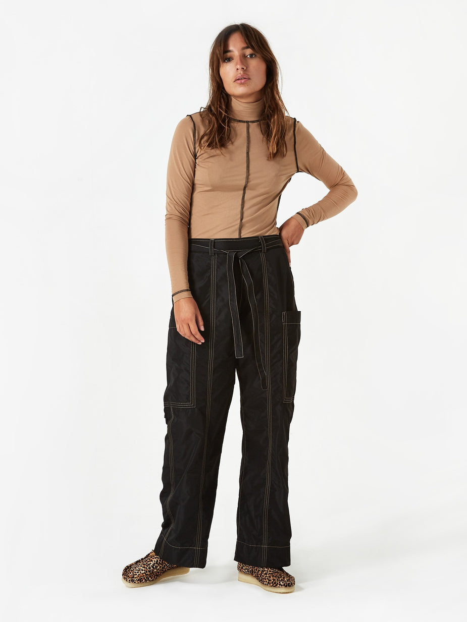 Ganni Ganni Recycled Trousers - Black - Black