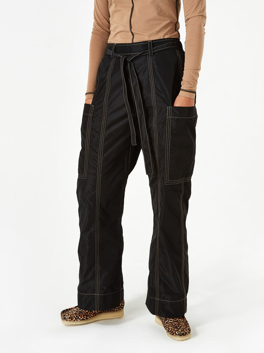 Ganni Ganni Recycled Trousers - Black - Black
