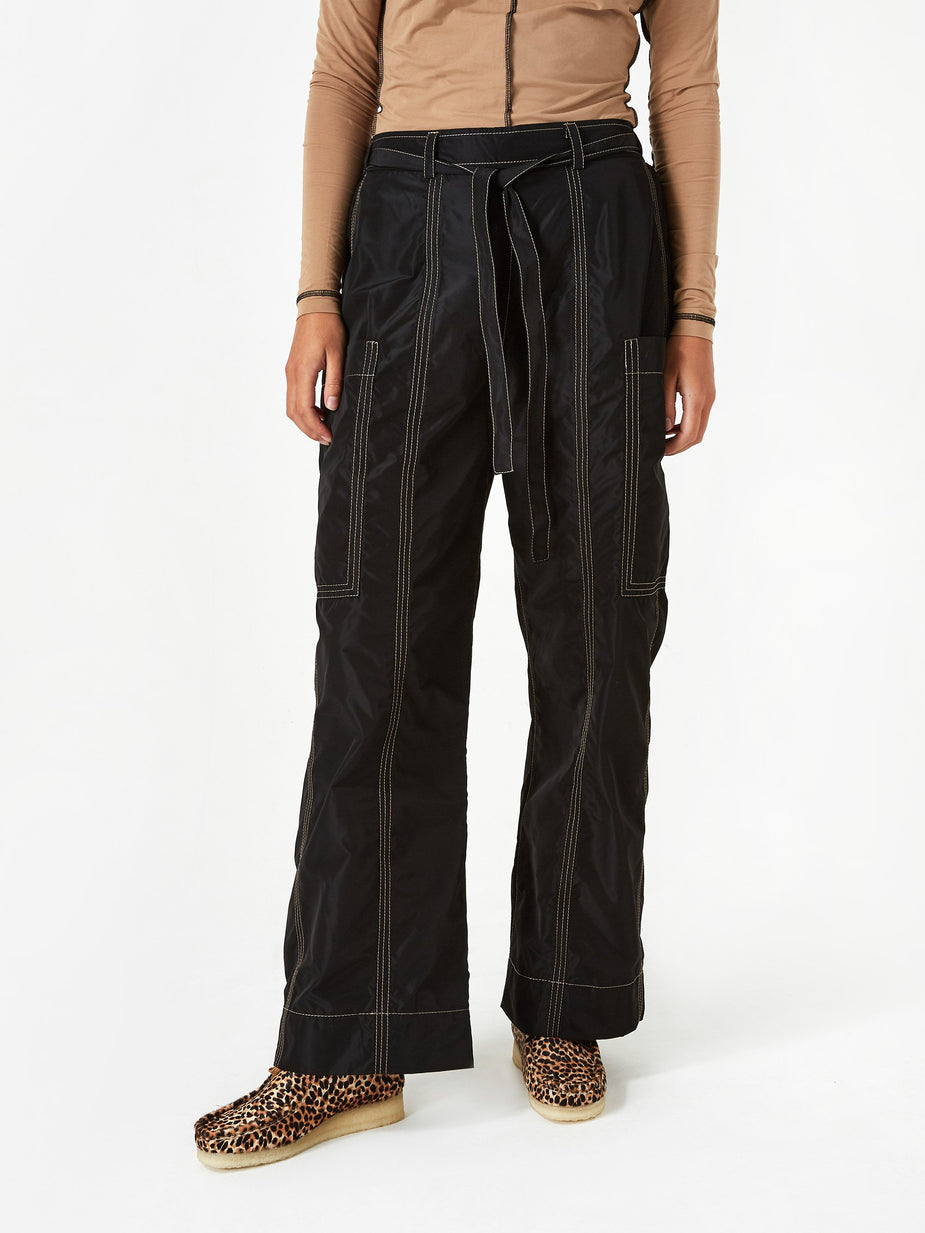 Ganni Ganni Recycled Trousers - Black - Black