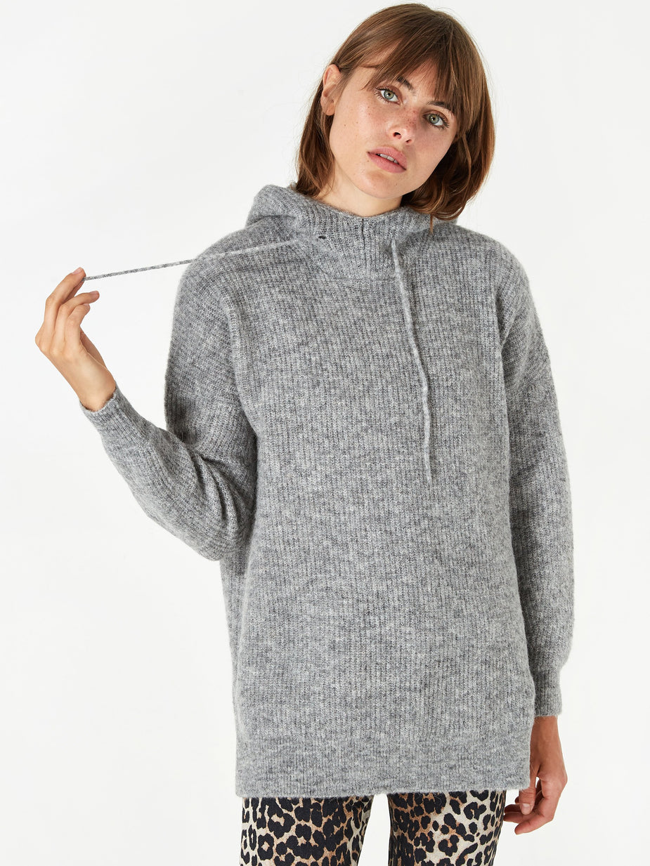 Ganni Ganni Soft Wool Knit Hoodie - Paloma Melange - Other