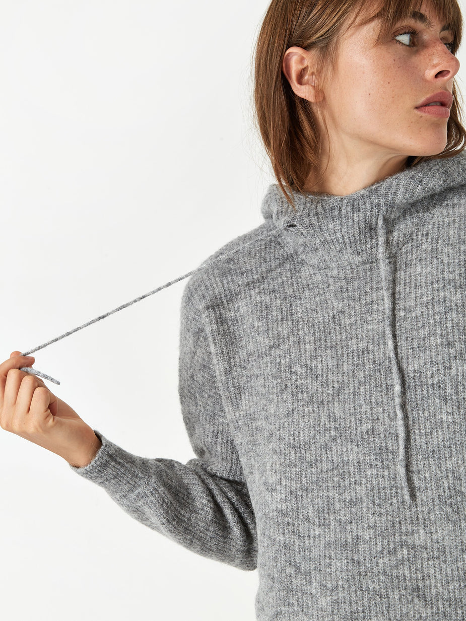 Ganni Ganni Soft Wool Knit Hoodie - Paloma Melange - Other