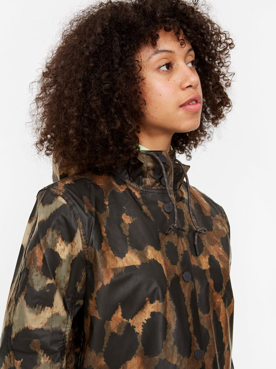 Ganni Ganni Thermoshell Rain Jacket - Maxi Leopard - Animal Print