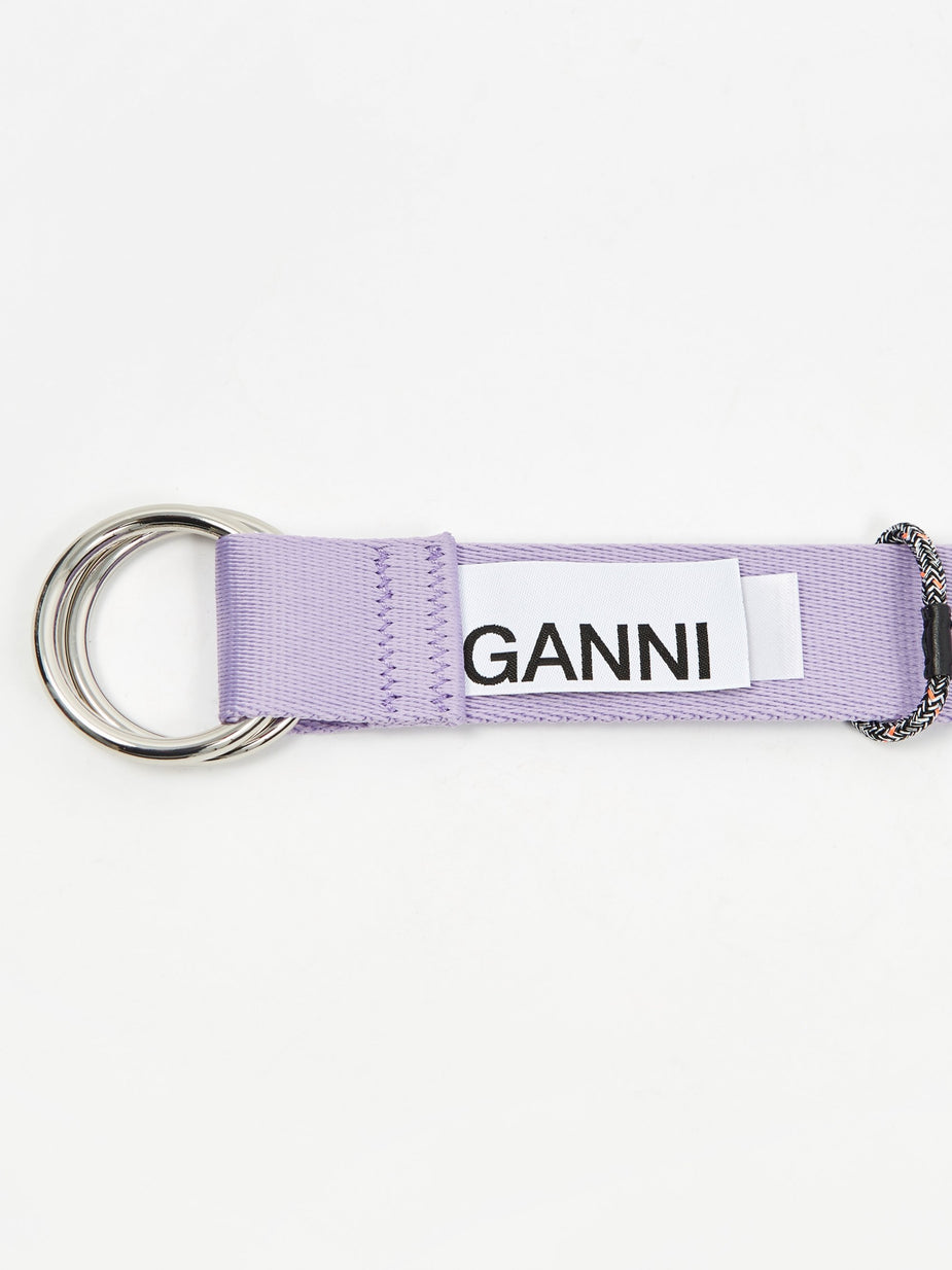 Ganni Ganni Webbing Belt - Violet Tulip - Purple