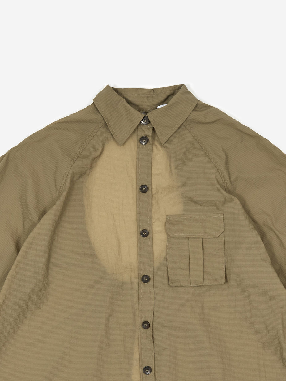 Ganni Ganni Light Ripstop Shirt - Aloe - Other