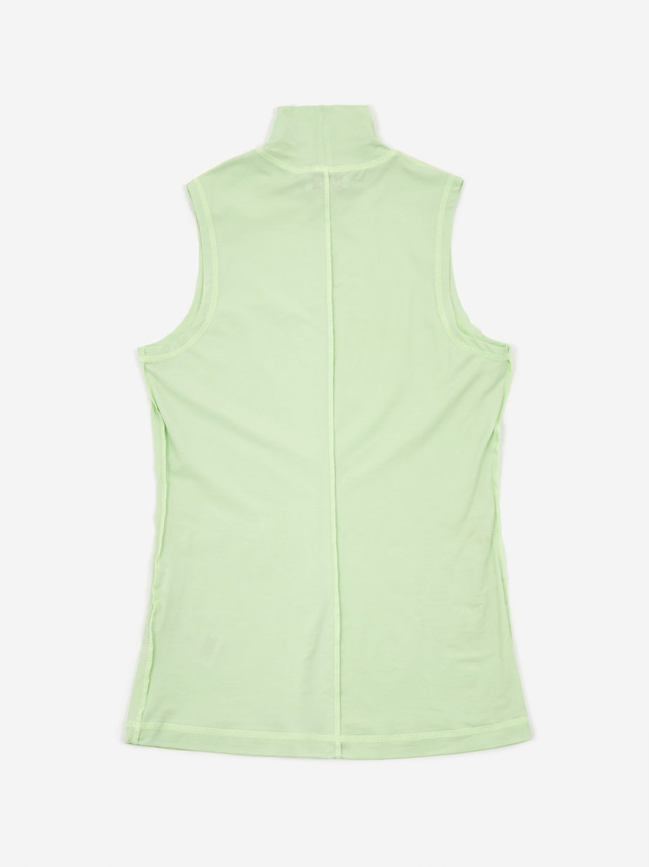 Ganni Ganni Light Stretch Jersey Sleeveless Top - Patina Green - Green