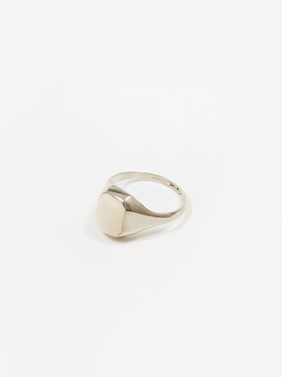 Gasius Gasius Opal Pinky Ring - Silver/Opal - Silver