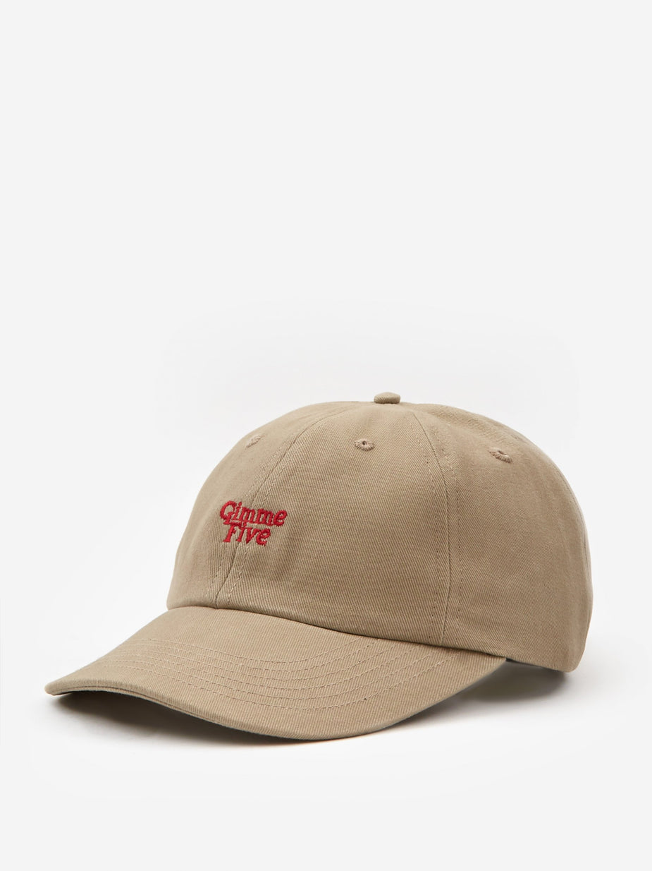 Gimme 5 GIMME 5 Cotton Twill Cap - Khaki/Burgundy - Neutrals