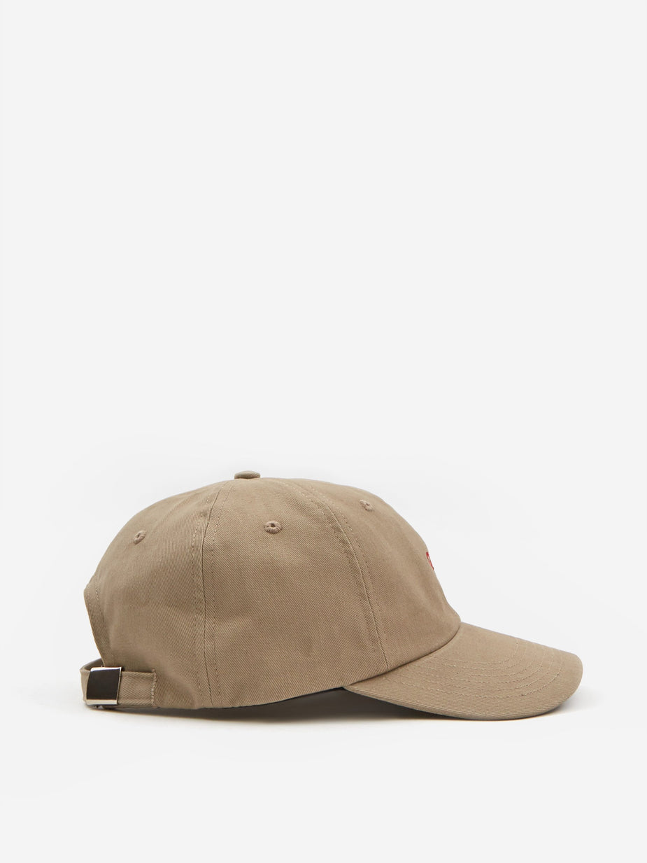 Gimme 5 GIMME 5 Cotton Twill Cap - Khaki/Burgundy - Neutrals