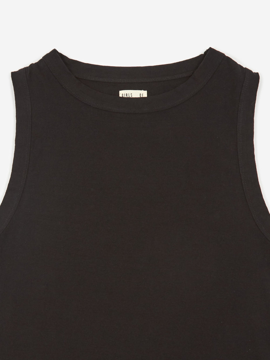Girls Of Dust Girls Of Dust Johnny Top Light Slub - Black - Black