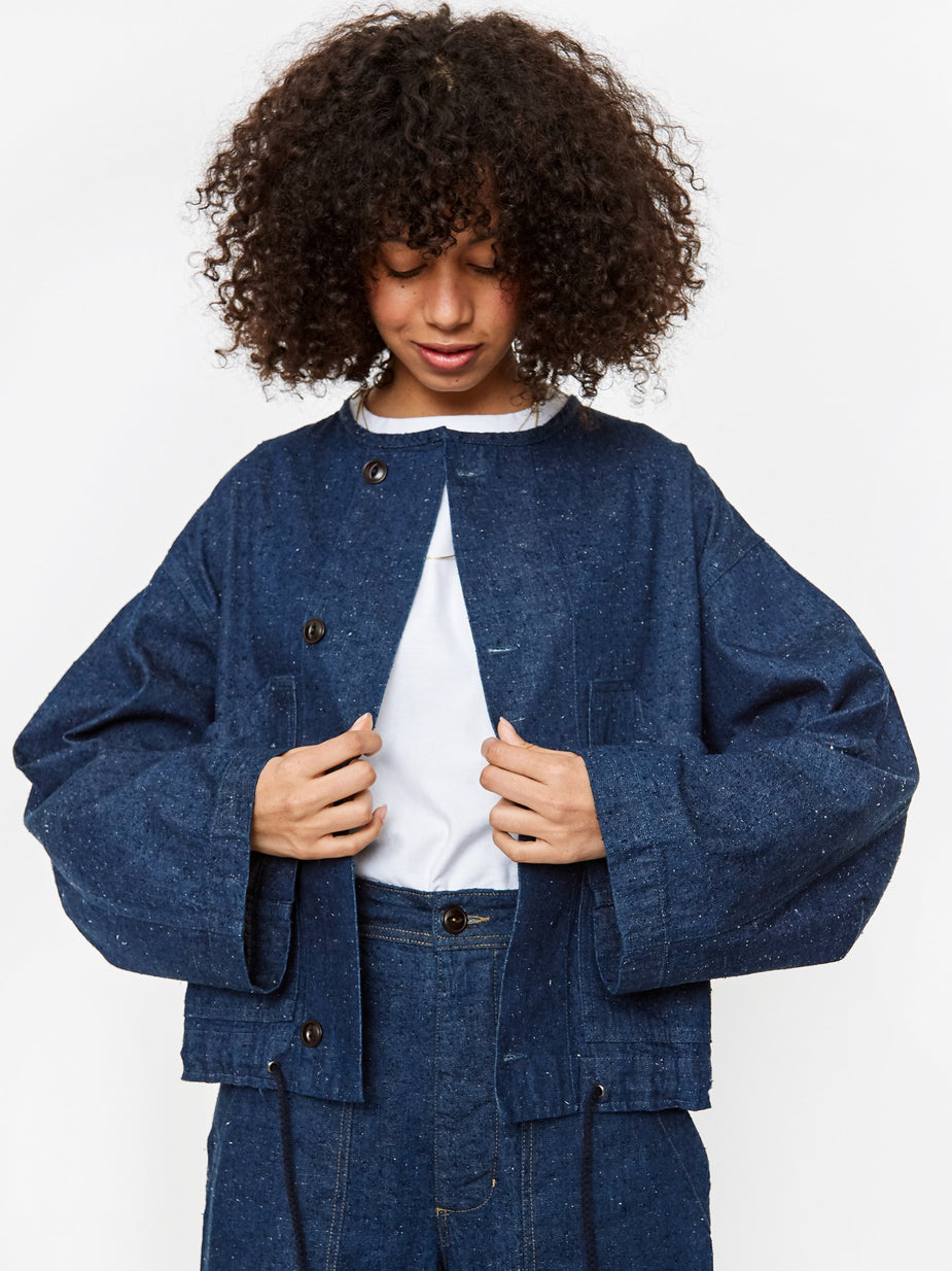 Girls Of Dust Girls Of Dust Nuclear Jacket Nepping Selvidge Denim - Indigo - Blue