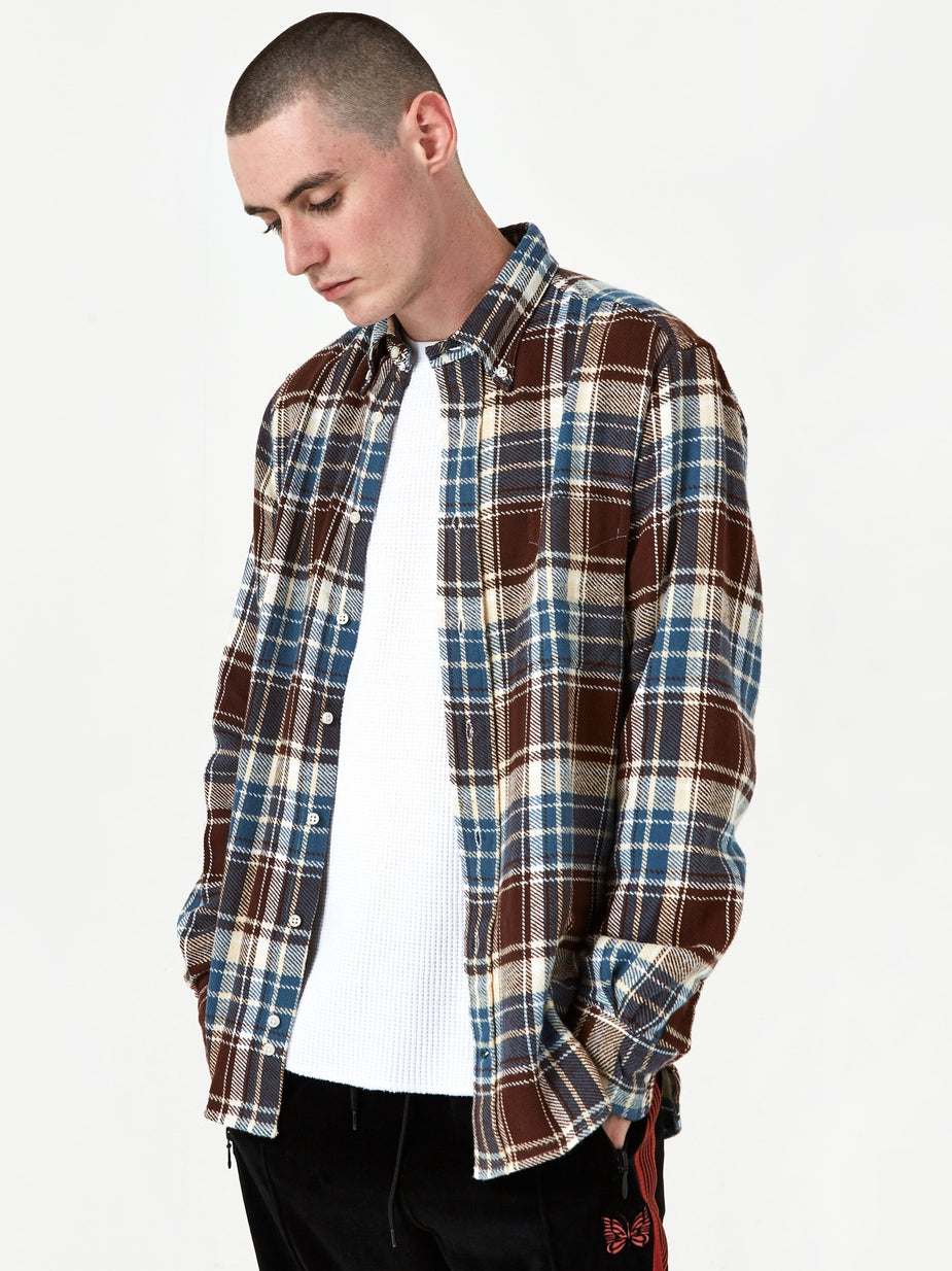 Gitman Vintage Gitman Vintage Button Down Longsleeve Shirt - Brown Check - Brown