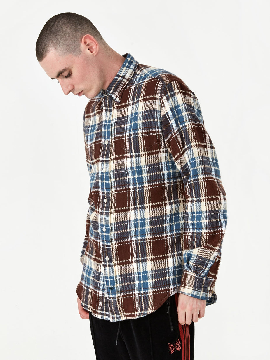 Gitman Vintage Gitman Vintage Button Down Longsleeve Shirt - Brown Check - Brown