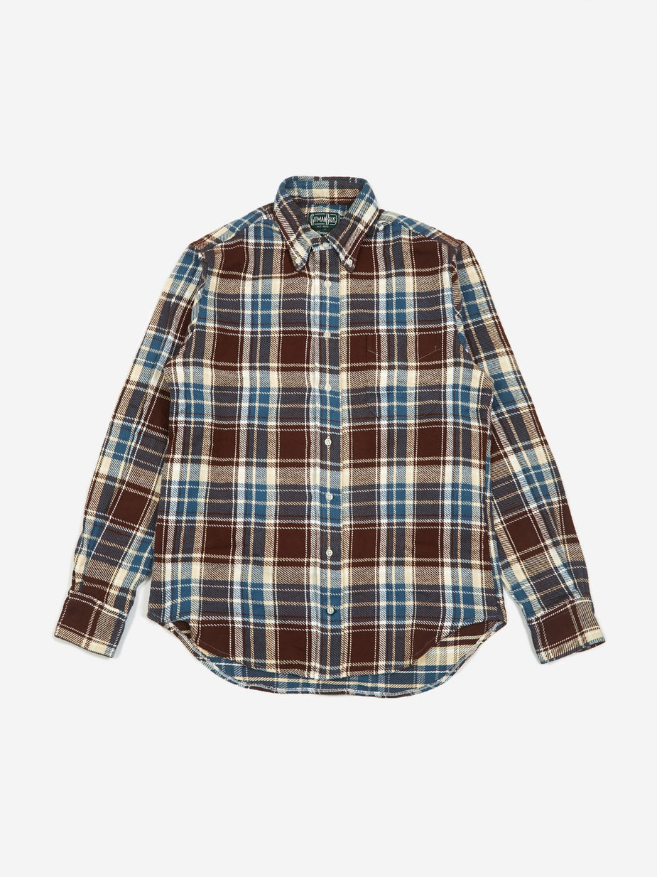 Gitman Vintage Gitman Vintage Button Down Longsleeve Shirt - Brown Check - Brown