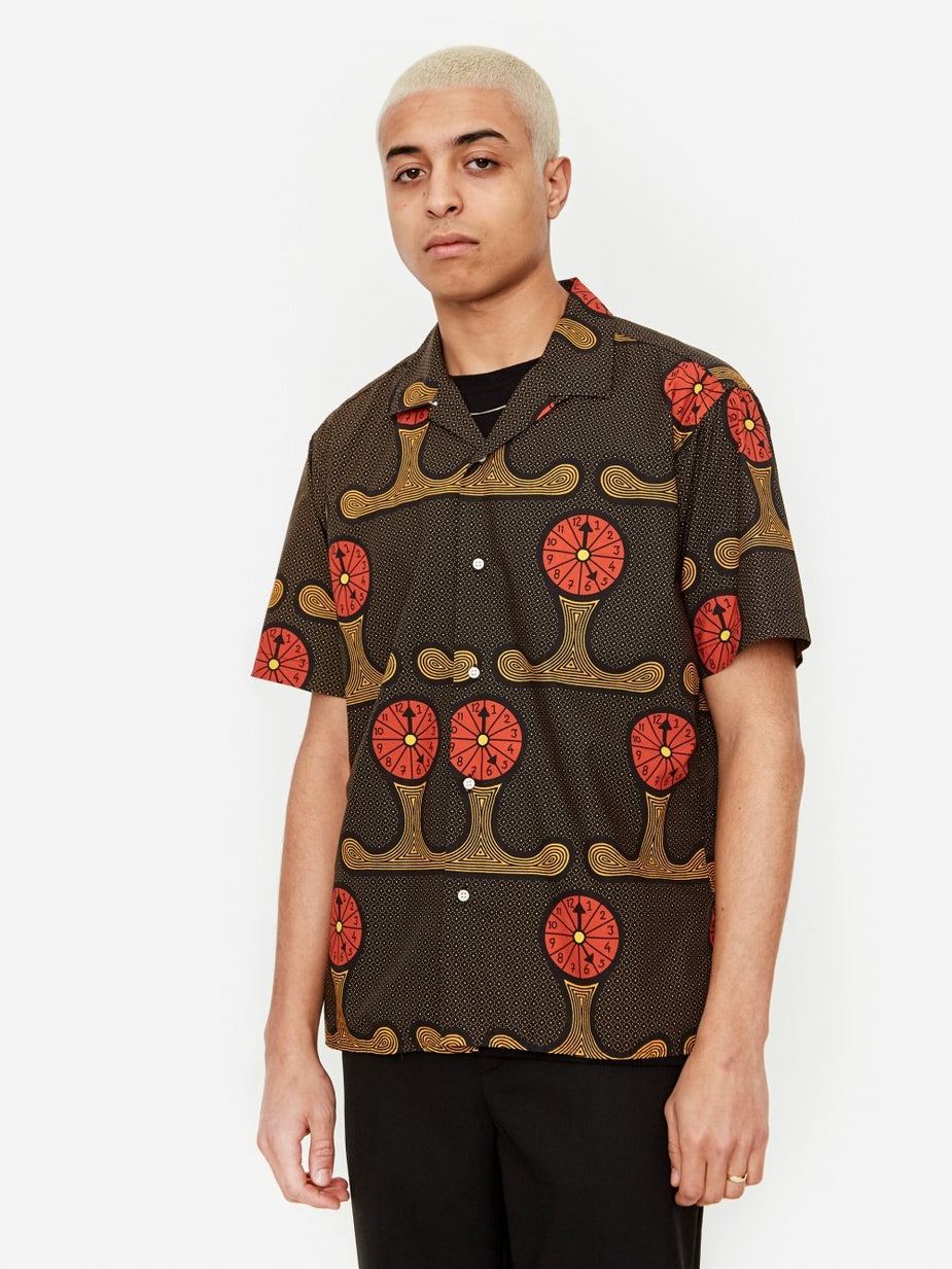 Gitman Vintage Gitman Vintage Camp Shortsleeve Shirt - Y all Know The Time - Multi