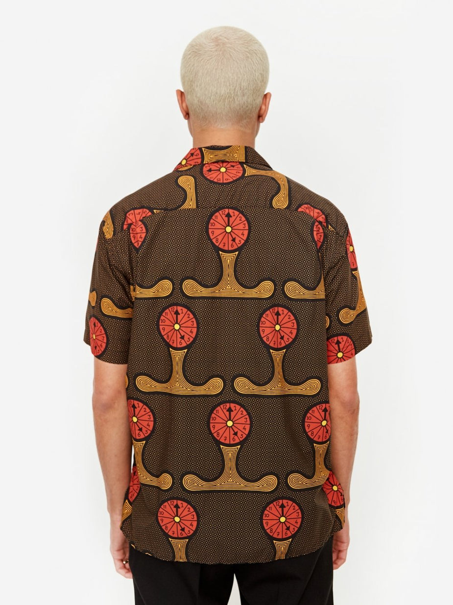 Gitman Vintage Gitman Vintage Camp Shortsleeve Shirt - Y all Know The Time - Multi