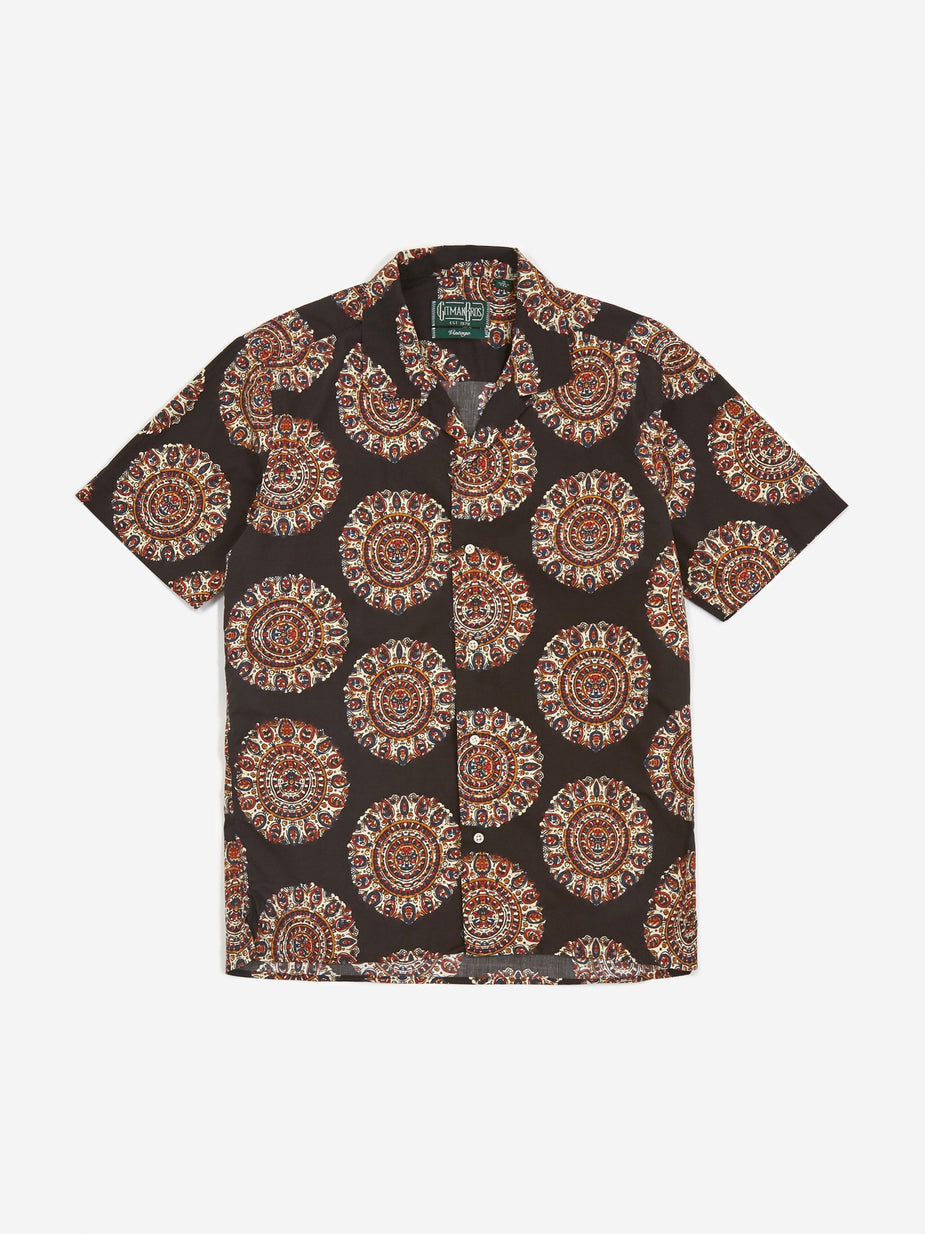 Gitman Vintage Gitman Vintage Camp Shortsleeve Shirt - Medallion Kalamkari - Multi