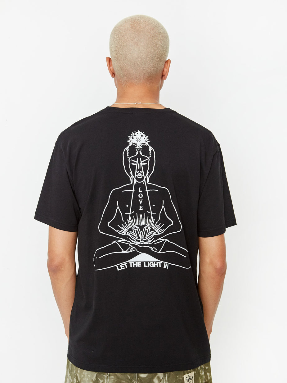 Good Morning Tapes Good Morning Inner Peace Shortsleeve T-Shirt - Washed Black - Black