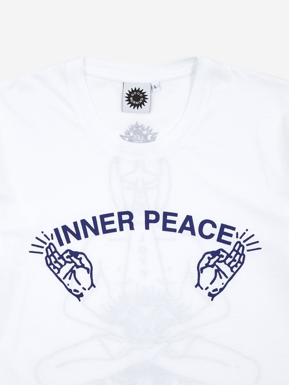 Good Morning Tapes Good Morning Inner Peace Shortsleeve T-Shirt - White - White