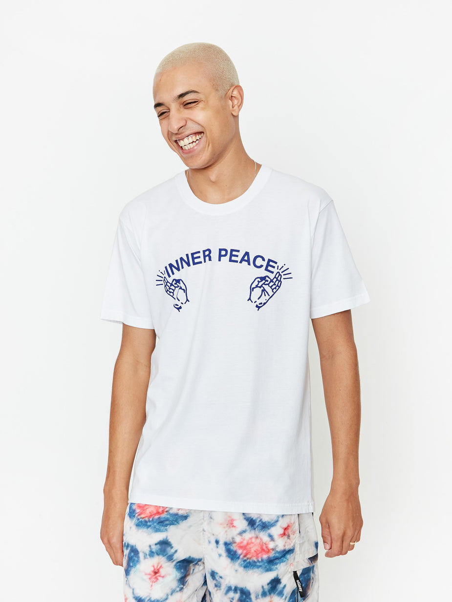 Good Morning Tapes Good Morning Inner Peace Shortsleeve T-Shirt - White - White