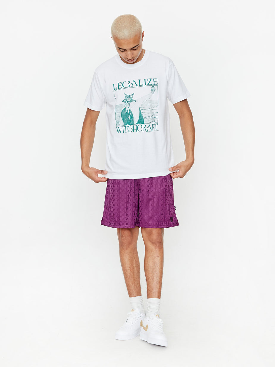 Good Morning Tapes Good Morning Legalize Witchcraft Shortsleeve T-Shirt - White - White