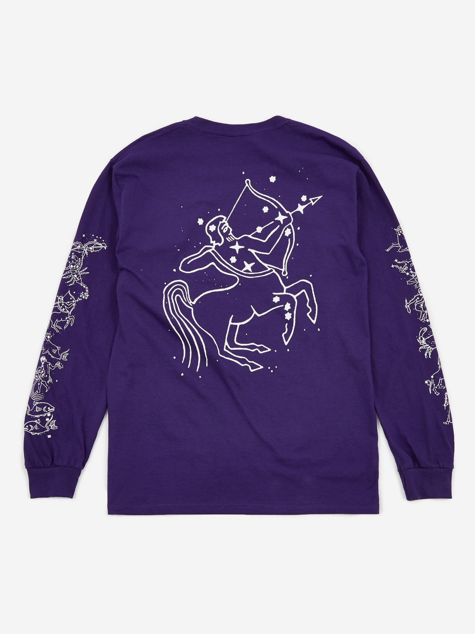 Good Morning Tapes Good Morning Tapes Astrology Longsleeve T-Shirt - Purple - Purple