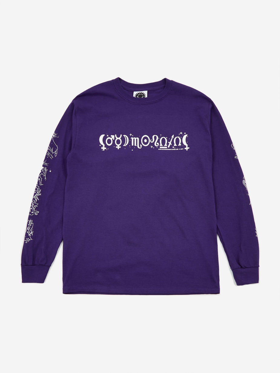 Good Morning Tapes Good Morning Tapes Astrology Longsleeve T-Shirt - Purple - Purple