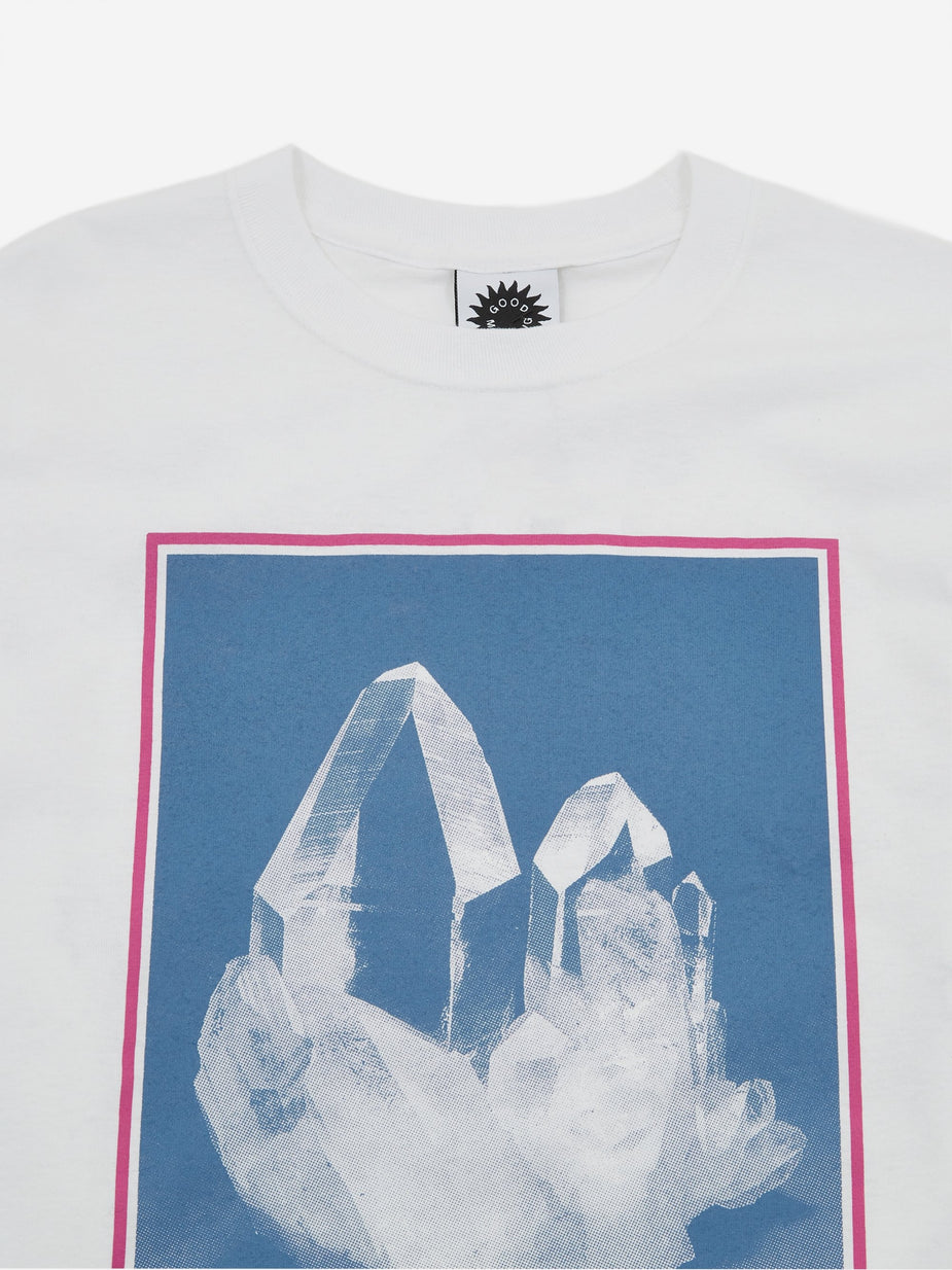 Good Morning Tapes Good Morning Tapes Cosmic Crystals Longsleeve T-Shirt - White - White