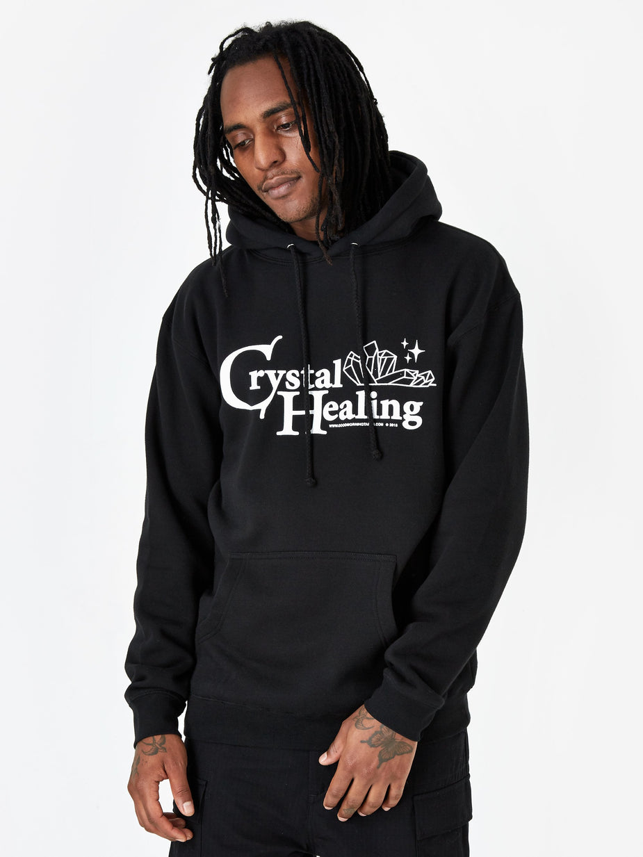Good Morning Tapes Good Morning Tapes Crystal Healing Hooded Sweatshirt - Black - Black