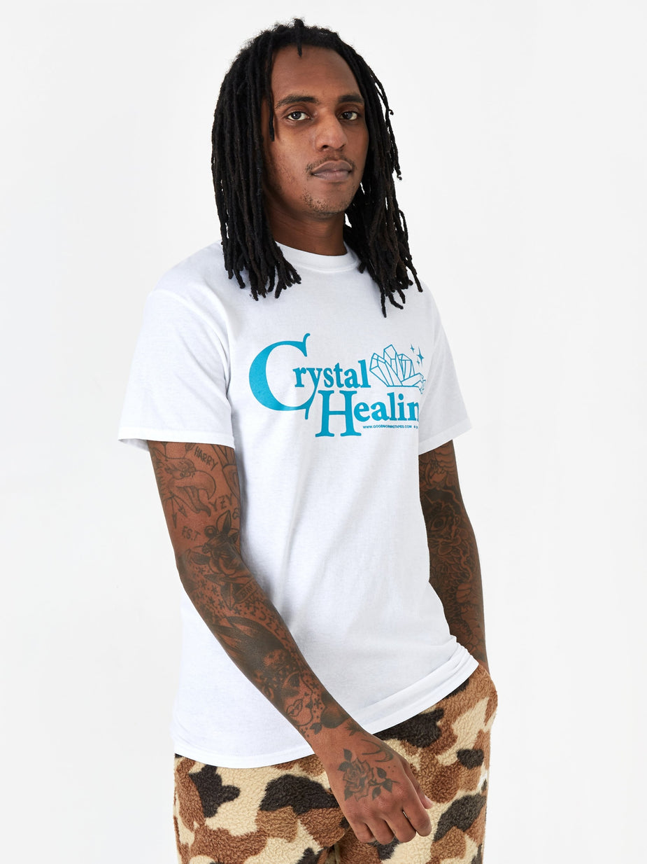 Good Morning Tapes Good Morning Tapes Crystal Healing Shortsleeve T-Shirt - White - White