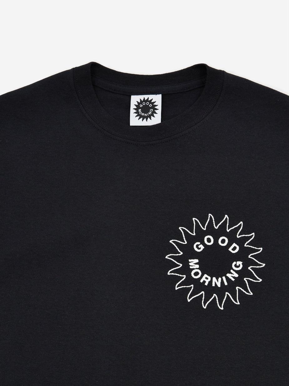 Good Morning Tapes Good Morning Tapes Sun Logo Shortsleeve T-Shirt - Black - Black