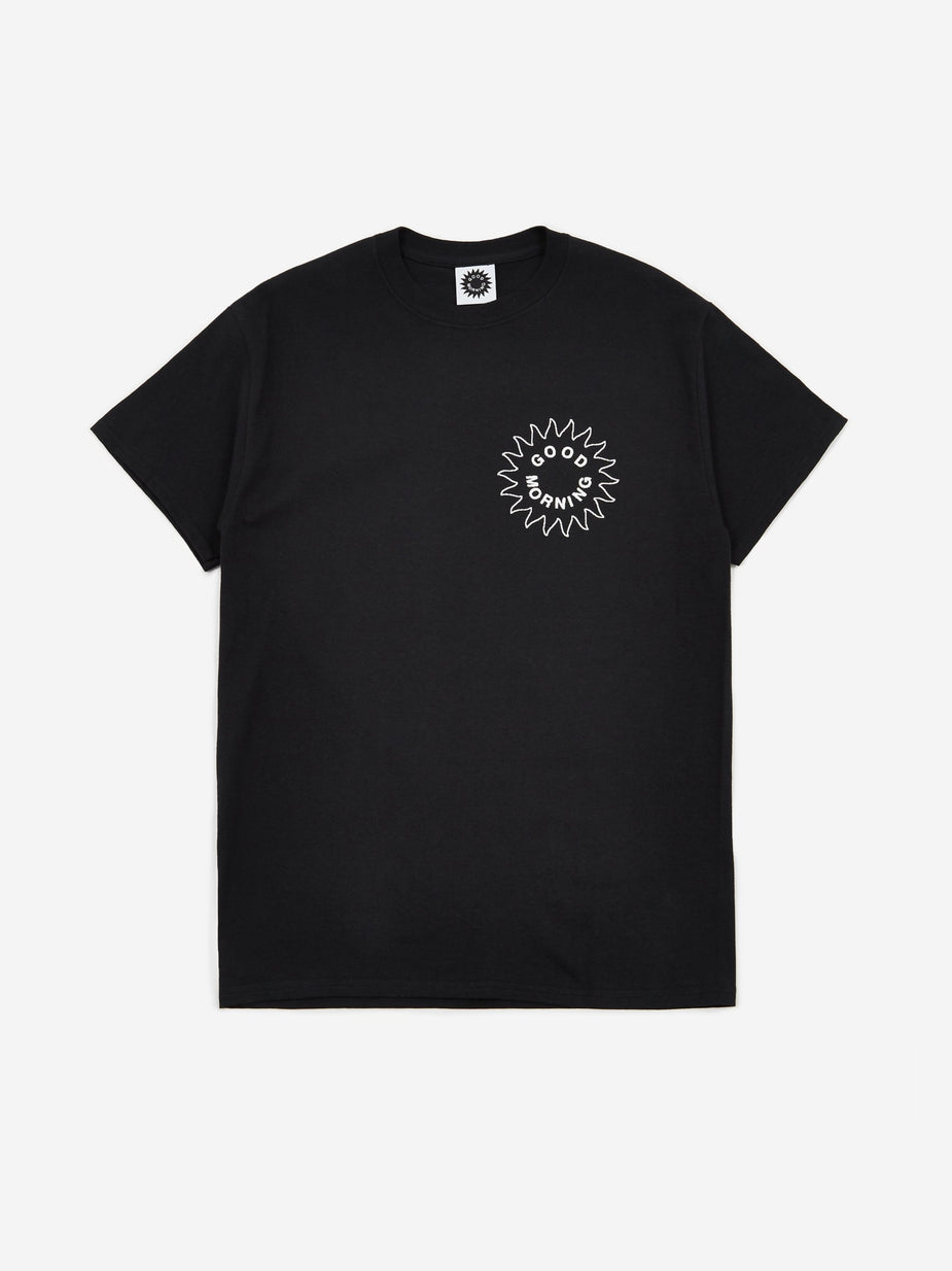 Good Morning Tapes Good Morning Tapes Sun Logo Shortsleeve T-Shirt - Black - Black