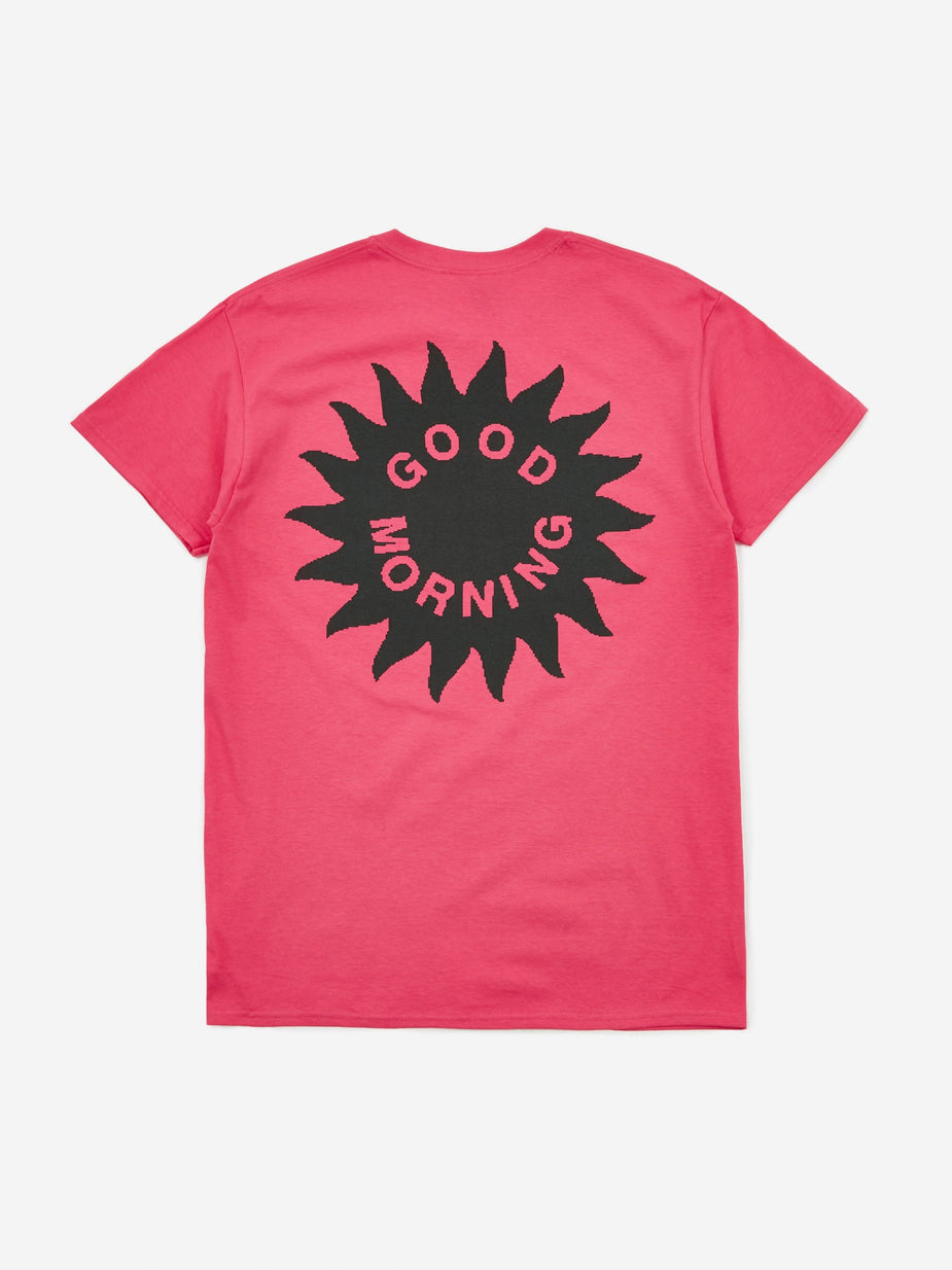 Good Morning Tapes Good Morning Tapes Sun Logo Shortsleeve T-Shirt - Hot Pink - Pink
