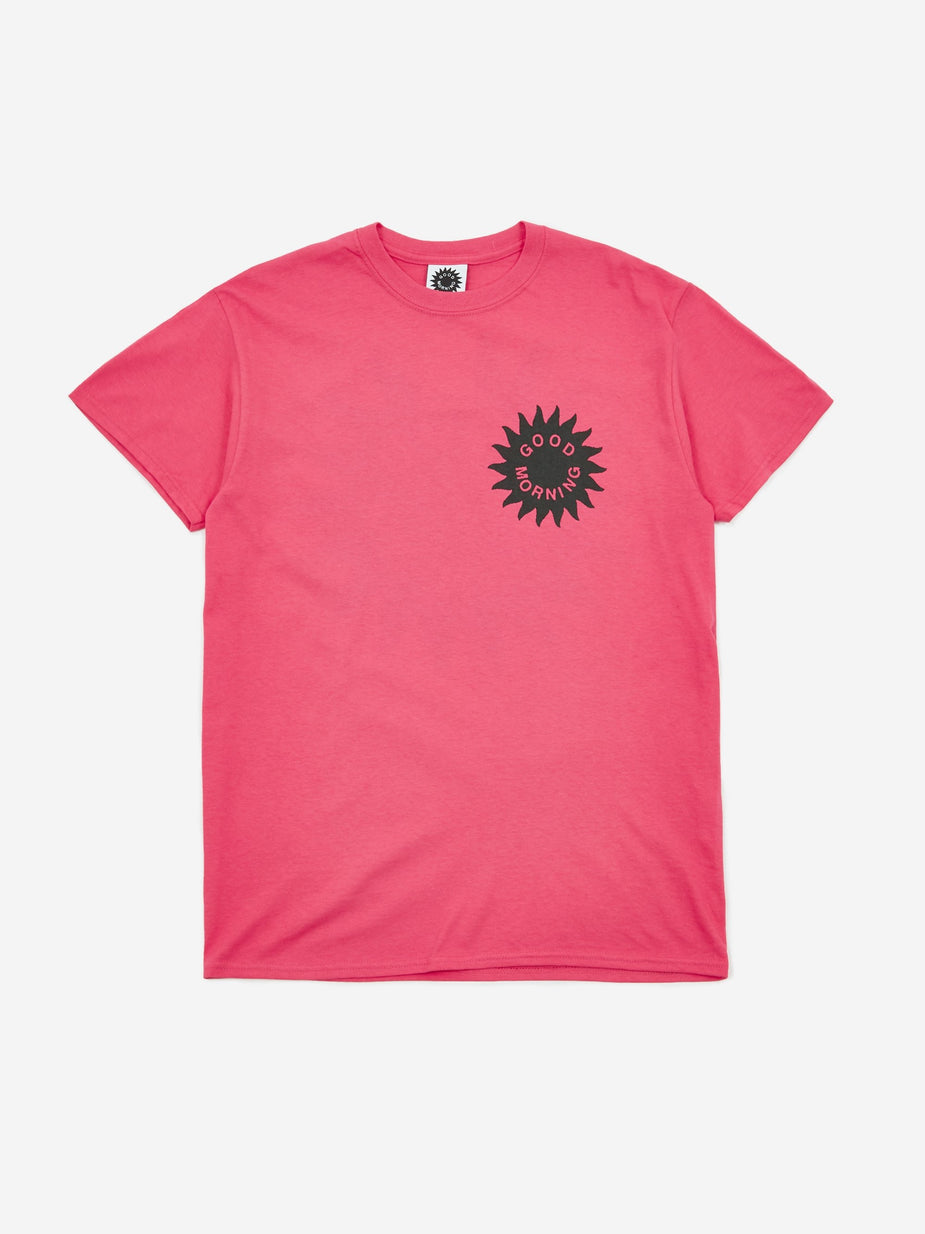 Good Morning Tapes Good Morning Tapes Sun Logo Shortsleeve T-Shirt - Hot Pink - Pink