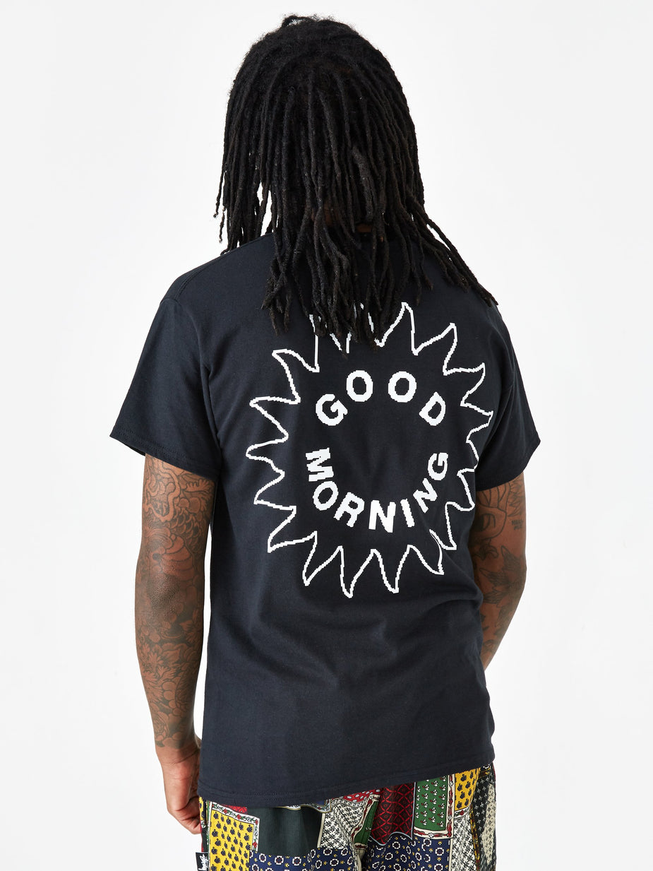 Good Morning Tapes Good Morning Tapes Sun Logo Shortsleeve T-Shirt - Black - Black