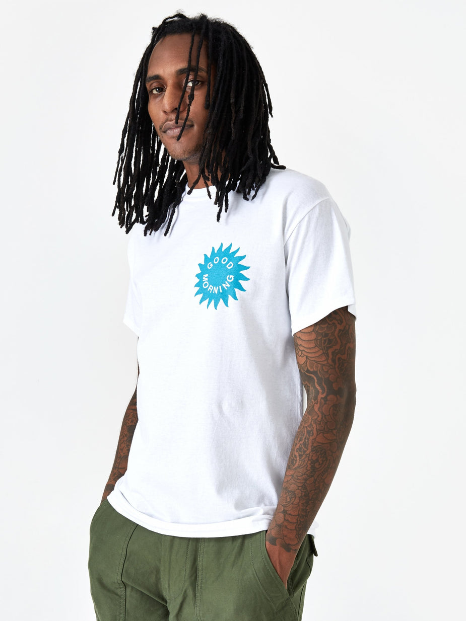 Good Morning Tapes Good Morning Tapes Sun Logo Shortsleeve T-Shirt - White - White