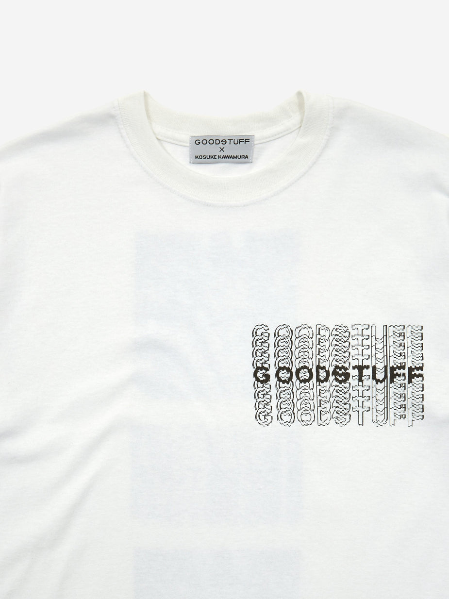 Flagstuff Goodhood x Flagstuff x Kosuke Kawamura Logo SS T-Shirt - White - White