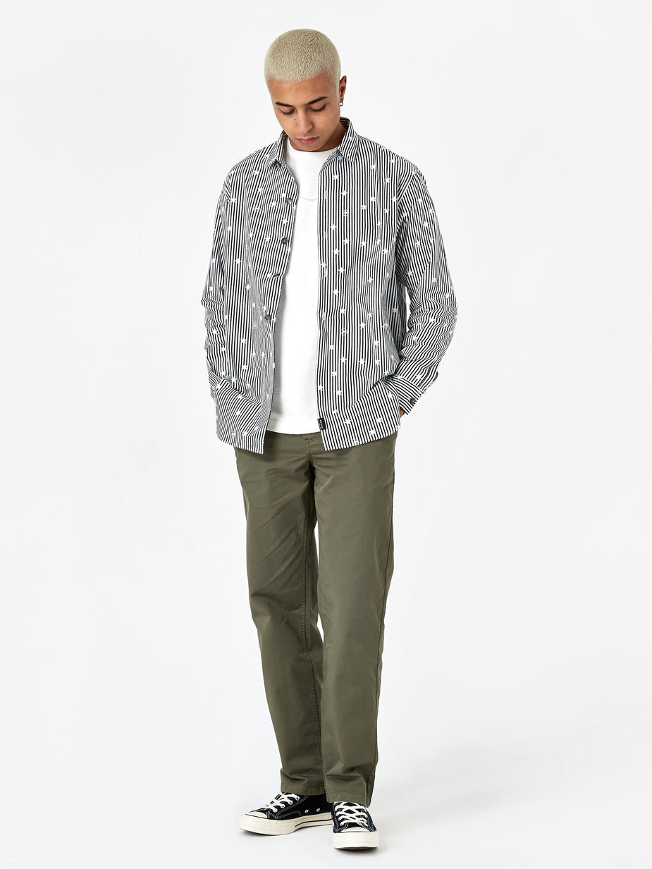 Wemblex Goodhood x Wemblex Button Down Shirt - Black Stripe - Black